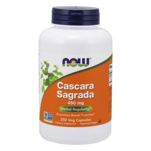 Now Foods Cascara Sagrada 450 mg 250 kapsułek wegańskich Now Foods Cascara Sagrada 450 mg 250 kapsułek wegańskich