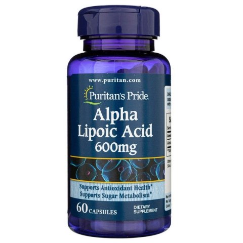 Puritan's Pride Alpha Lipoic Acid (Kwas Alfa Liponowy ALA) 600 mg 60 kapsułek Puritan's Pride Alpha Lipoic Acid (Kwas Alfa Liponowy ALA) 600 mg 60 kapsułek