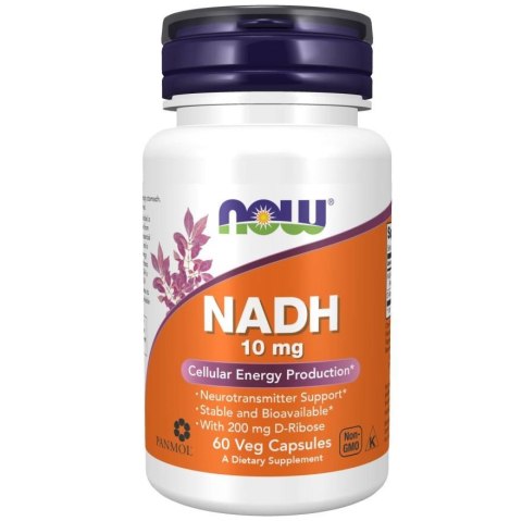 Now Foods NADH 10 mg – suplement diety wspierający produkcję energii i witalność, 60 kapsułek Now Foods NADH 10 mg – suplement diety wspierający produkcję energii i witalność, 60 kapsułek