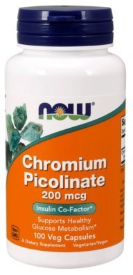 Now Foods Pikolinian Chromu 200 µg 100 kapsułek Now Foods Pikolinian Chromu 200 µg 100 kapsułek