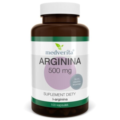 Medverita Arginina 500 mg 100 kapsułek Medverita Arginina 500 mg 100 kapsułek