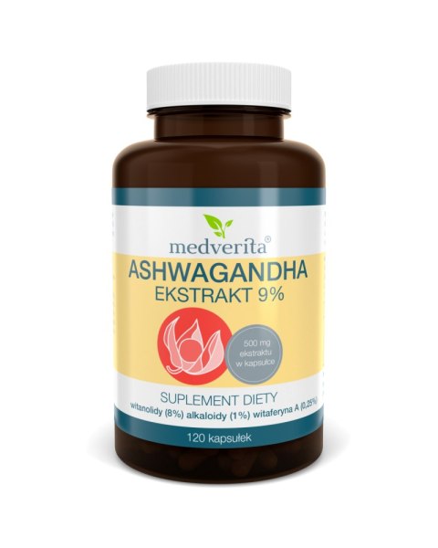 Medverita Ashwagandha 9% 120 kapsułek Medverita Ashwagandha 9% 120 kapsułek