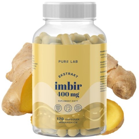Pure Lab Ekstrakt z imbiru 400 mg 170 kapsułek Pure Lab Ekstrakt z imbiru 400 mg 170 kapsułek
