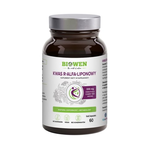 Biowen Kwas alfa-liponowy R-ALA 300 mg 60 kapsułek Biowen Kwas alfa-liponowy R-ALA 300 mg 60 kapsułek