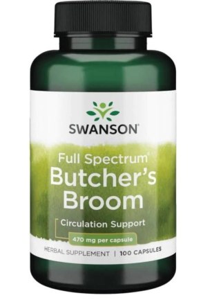 Swanson Butcher's Broom Ruszczyk kolczasty 470 mg 100 kapsułek