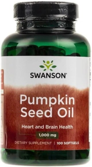 Swanson Olej z pestek dyni 1000 mg 100 kapsułek żelowych