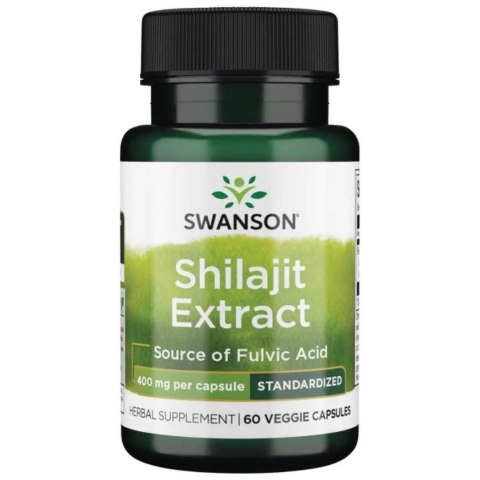 Swanson Shilajit extract 400 mg 60 vege kapsułek Swanson Shilajit extract 400 mg 60 vege kapsułek